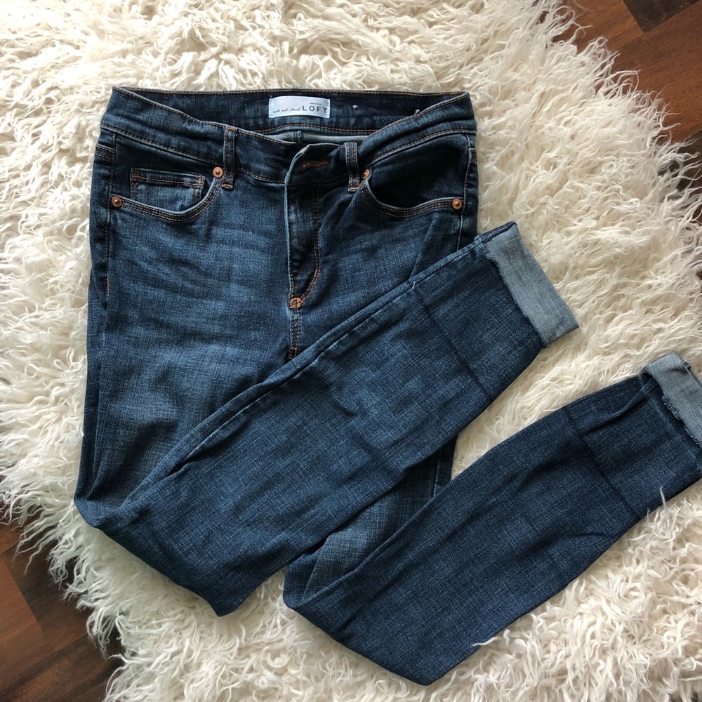 Loft size 0 modern skinny ankle jeans